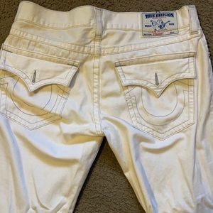 True Religion size 36W tan cream corduroy Rick seat 34